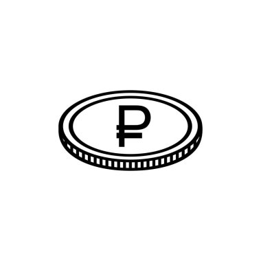 Ruble Icon-Symbol. Ruble Coin Icon-Symbol. Russian Money Coins. Vector Illustration