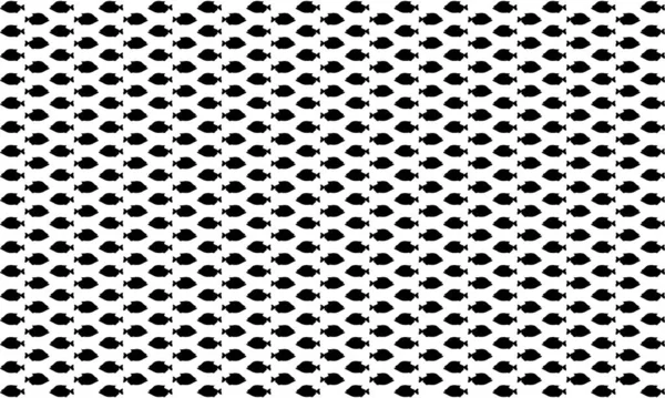 Piranha Fish Motif Pattern Decoration Fashion Interior Exterior Carpet Textile — 图库矢量图片