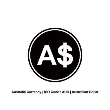 Australia Currency, AUD, Australian Dollar Icon symbol. Vector Illustration