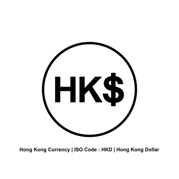Hong Kong Currency Hkd Hong Kong Dollar Icon Symbol Vector — Vector de stock