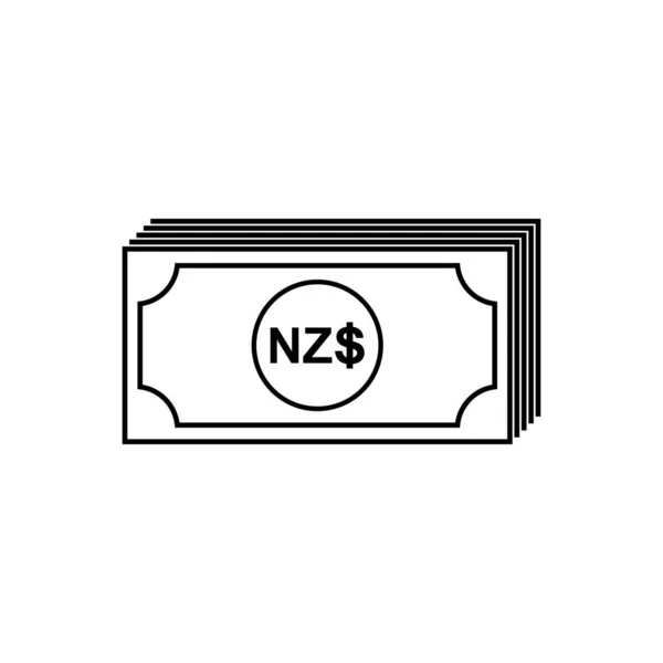 New Zealand Currency Nzd New Zealand Dollar Vector Illustration — Image vectorielle