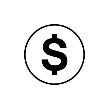 Dollar, USD Currency Icon Symbol. Vector Illustration