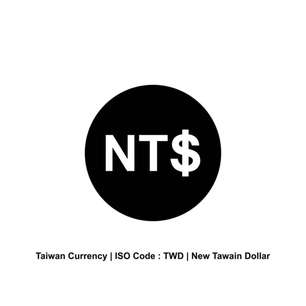 Taiwan Currency Twdd New Taiwan Dollar Icon Symbol Vector Illustration — Vector de stock