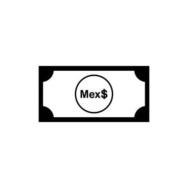 Mexico Currency, MXN, Mexican Pesos Icon Symbol. Vector Illustration