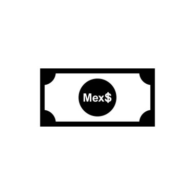 Mexico Currency, MXN, Mexican Pesos Icon Symbol. Vector Illustration