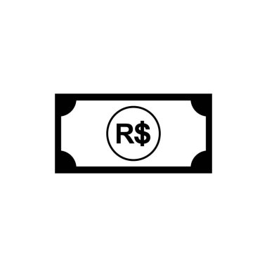 Brazil Currency, BRL, Brazilian Real Icon Symbol. Vector Illustration