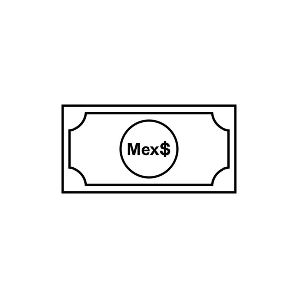 Mexico Currency Mxn Mexican Pesos Icon Symbol Vector Illustration — Stockvector