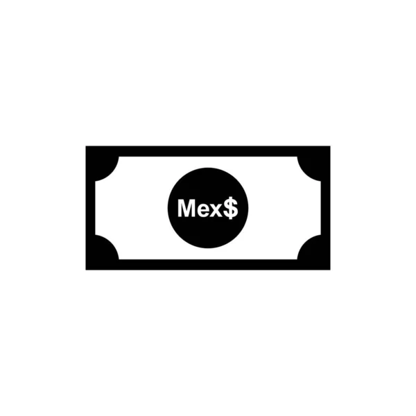 Mexico Currency Mxn Mexican Pesos Icon Symbol Vector Illustration — ストックベクタ