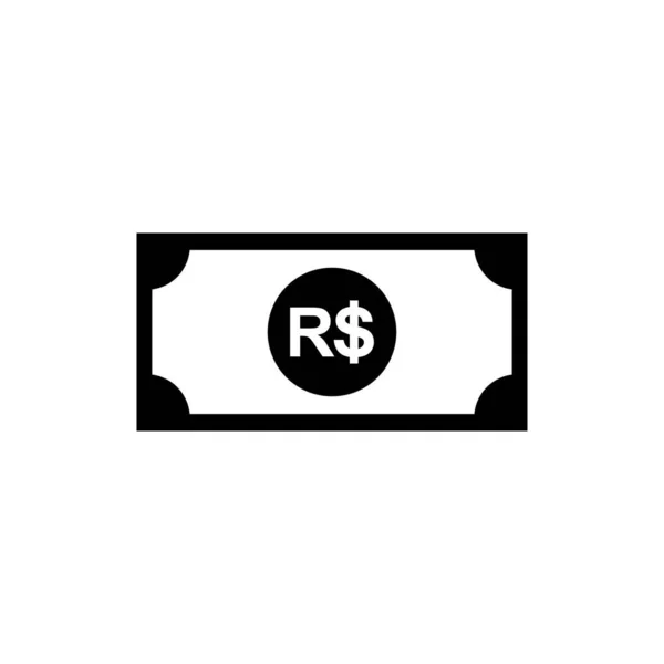 Brazil Currency Brl Brazilian Real Icon Symbol Vector Illustration —  Vetores de Stock