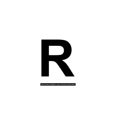 South Africa Currency, ZAR, The South Africa Rand Icon Symbol. Vector Illustration