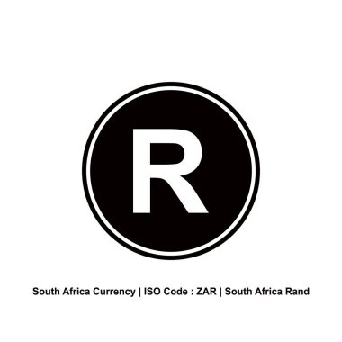 South Africa Currency, ZAR, The South Africa Rand Icon Symbol. Vector Illustration