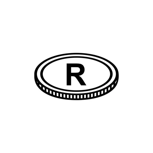 Південно Африканська Валюта Zar Південно Африканський Символ Ренд Ікона Векторний — стоковий вектор
