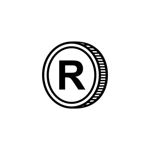 South Africa Currency Zar South Africa Rand Icon Symbol Vector — ストックベクタ