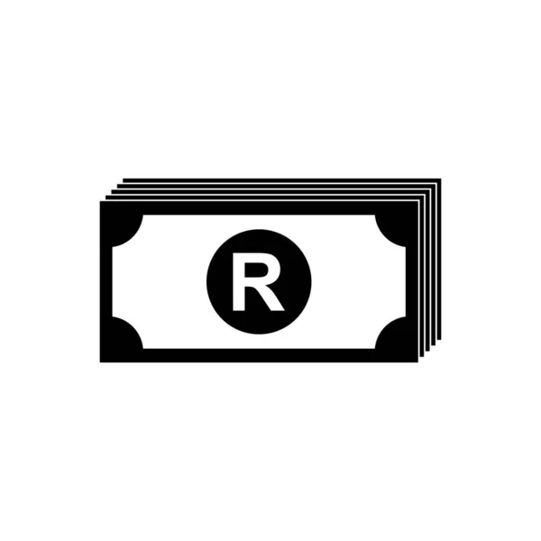 South Africa Currency Zar South Africa Rand Icon Symbol Vector — Stok Vektör