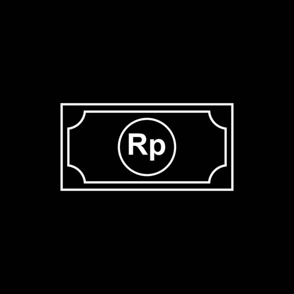 Indonesia Currency Icon Symbol Idr Rupiah Money Paper Vector Illustration — Vetor de Stock