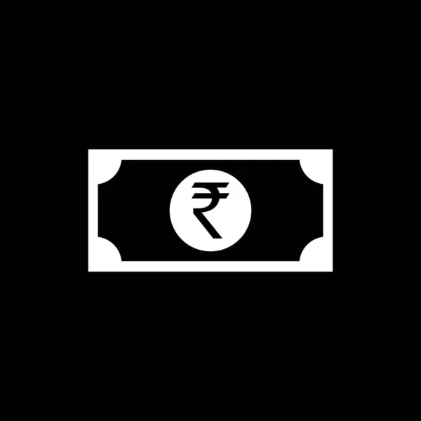 Валюта Индии Inr Символ Иконы Рупи Векторная Миграция — стоковый вектор