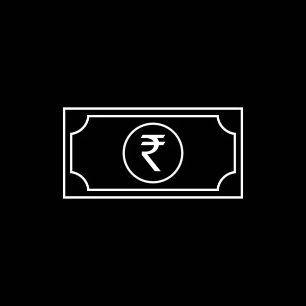 India Currency Inr Rupee Icon Symbol Vector Illustration — Image vectorielle