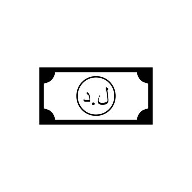 Libya Currency Icon Symbol, Libyan Dinar, LYD. Vector Illustration