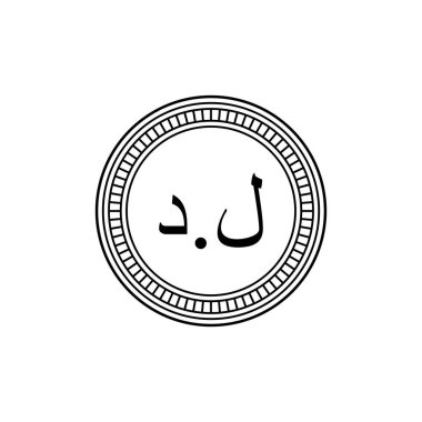 Libya Currency Icon Symbol, Libyan Dinar, LYD. Vector Illustration
