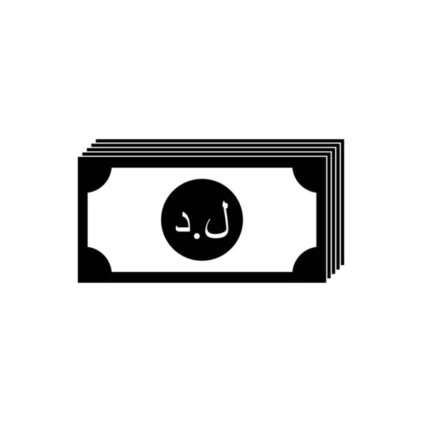 Libya Currency Icon Symbol Libyan Dinar Lyd Vector Illustration — Wektor stockowy