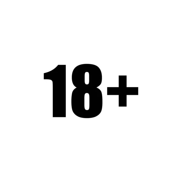 18岁以上 18岁以上 及21岁以上 21岁以上 成人专用图标符号的签名 病媒图解 — 图库矢量图片
