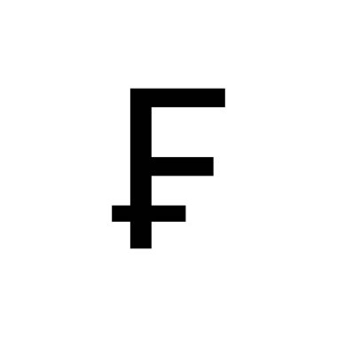 Fransız Para Birimi, Fransa Para Simgesi. Fransız Frangı, FRF. Vektör İllüstrasyonu