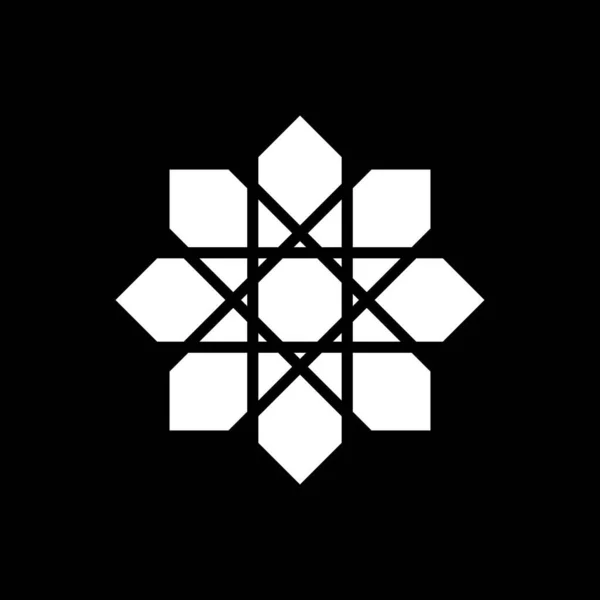 Logo Arkaplan Grafik Tasarım Elementi Için Sekiz Noktalı Yıldız Şekli — Stok Vektör
