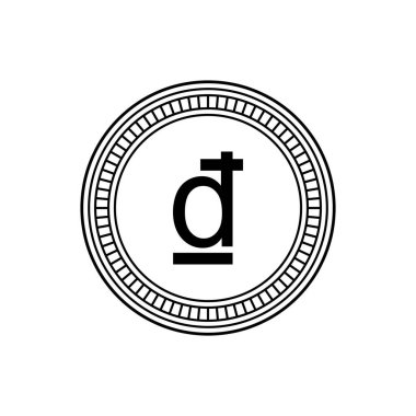 Vietnam Para Birimi Simgesi. Zührevi hastalıklar, çükler. Vektör İllüstrasyonu