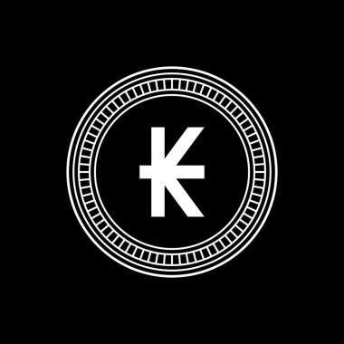 Laos Para Birimi Simgesi Simgesi. Lao Kip, LAK. Vektör İllüstrasyonu