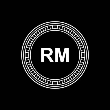 Malezya Para Birimi Simgesi. MYR 'den Malezya Ringgit. Vektör İllüstrasyonu