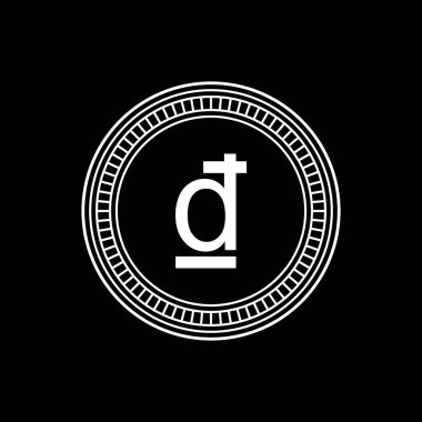 Vietnam Para Birimi Simgesi. Vietnam malı, VND. Vektör İllüstrasyonu