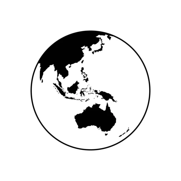 Weltkarten Illustration Für Logo Piktogramm Icon Symbol Oder Grafikdesign Element — Stockvektor