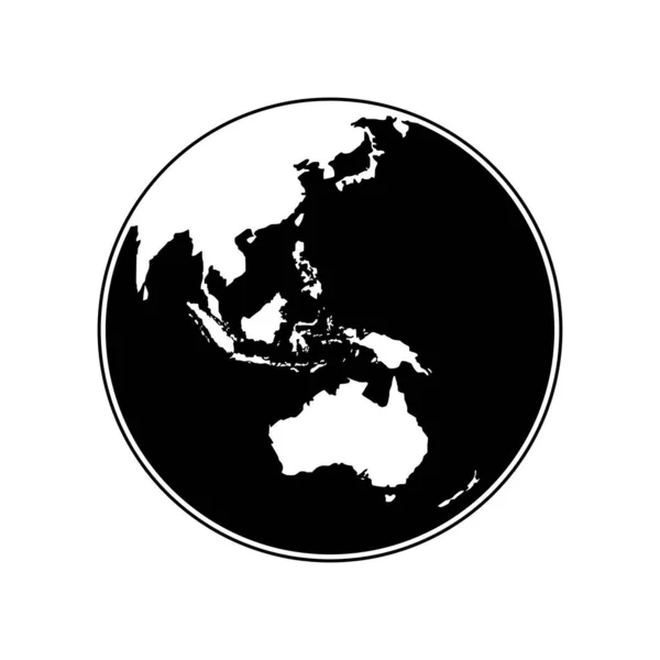 Logo Pictogram Simge Sembol Veya Grafik Tasarım Elementi Için Dünya — Stok Vektör