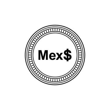 Mexico Currency, MXN, Mexican Pesos Icon Symbol. Vector Illustration