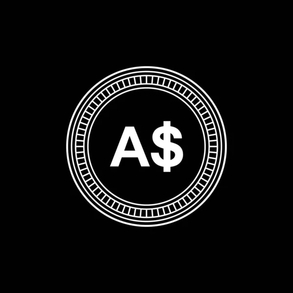 Australia Currency Aud Australian Dollar Icon Symbol Vector Illustration — Stok Vektör