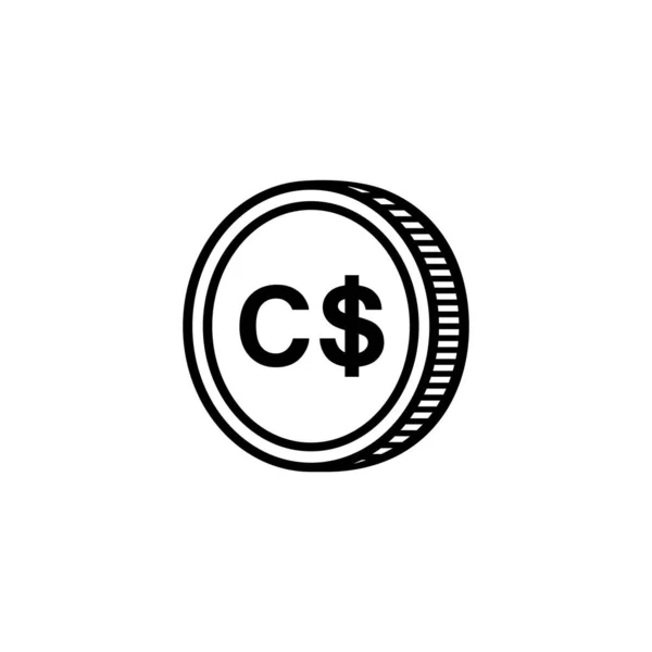 Monnaie Canada Cad Symbole Icône Dollar Canadien Illustration Vectorielle — Image vectorielle