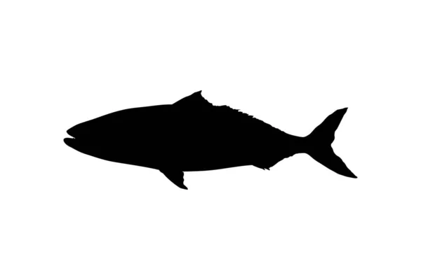 Силуэт Рыбы Лосося Иконы Символа Логотипа Пиктограммы Приложений Веб Сайта — стоковый вектор