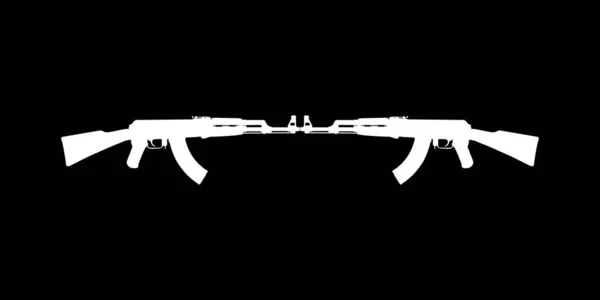 Silhouette Della Pistola Pittogramma Elemento Grafico Illustrazione Vettoriale — Vettoriale Stock