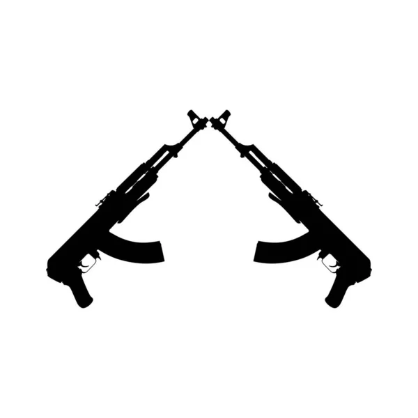 Silhouette Della Pistola Pittogramma Elemento Grafico Illustrazione Vettoriale — Vettoriale Stock