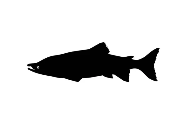 Lachsfisch Silhouette Für Icon Symbol Logo Piktogramm Apps Website Oder — Stockvektor