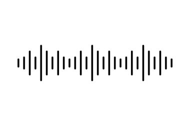 Logo, Uygulamalar, Pictogram, Web sitesi veya Grafik Tasarım Elemanı için Ses Dalgası Müzik Ses Simgesi Simgesi Simgesi. Vektör İllüstrasyonu 