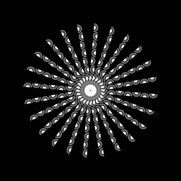 Contemporary Mandala Made Circle Half Circle Shape Composition Modern Contemporary — Stock Vector