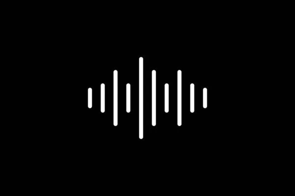 Símbolo Icono Volumen Música Onda Sonora Para Logotipo Aplicaciones Pictograma — Vector de stock