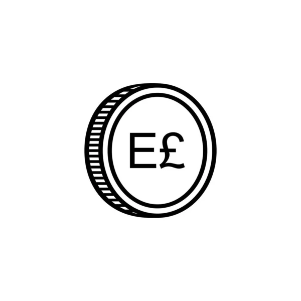 Ägyptisches Währungssymbol Ägyptisches Pfund Egp Vektorillustration — Stockvektor