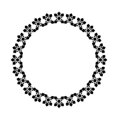 Çember Şekil Süsleme Motifi. İç, Dış, Halı, Tekstil, Kumaş, Kumaş, İpek, Döşeme, Plastik, Kağıt, Paketleme, Duvar Kağıdı, Yastık, Kanepe, Arkaplan, Ect. Vektör 
