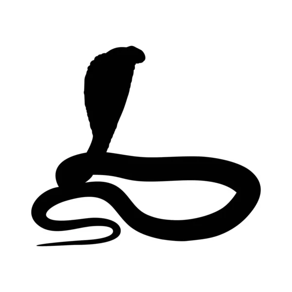 Silhouet Van Cobra Slang Voor Logo Pictogram Website Graphic Design — Stockvector