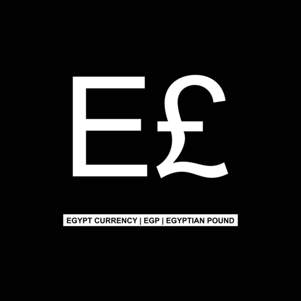 Egipto Moneda Símbolo Icono Libra Egipcia Egp Ilustración Vectorial — Vector de stock