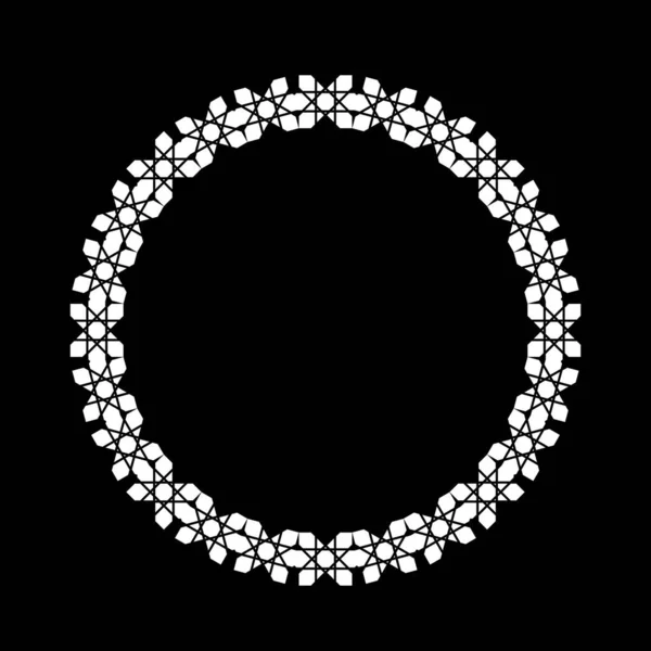 Modello Motivo Ornamentale Forma Cerchio Decorazione Interni Esterni Tappeto Tessile — Vettoriale Stock