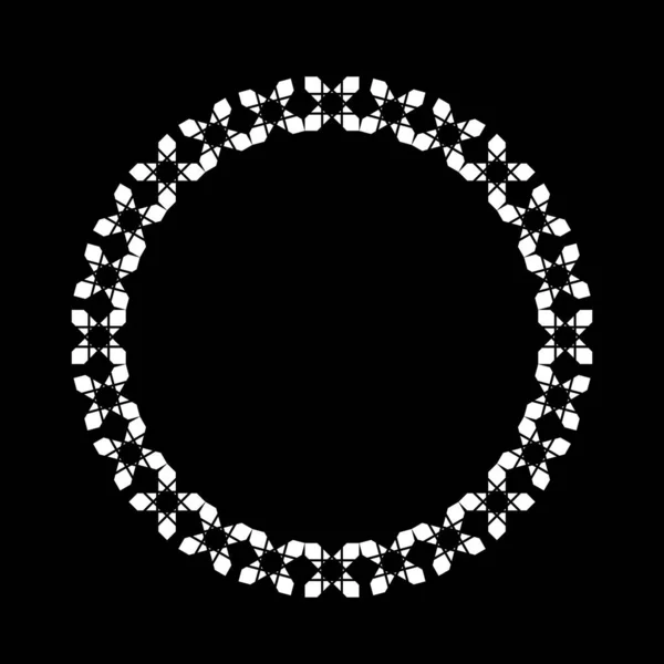 Patrón Motivo Ornamental Forma Circular Decoración Para Interior Exterior Alfombra — Vector de stock