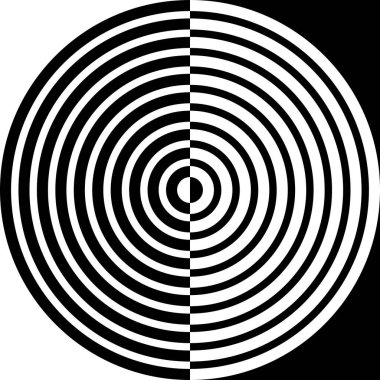 Dekorasyon, Dekorasyon veya Grafik Tasarım Elemanı için Kusursuz Yarım Çember Motif Deseni. Vektör İllüstrasyonu 